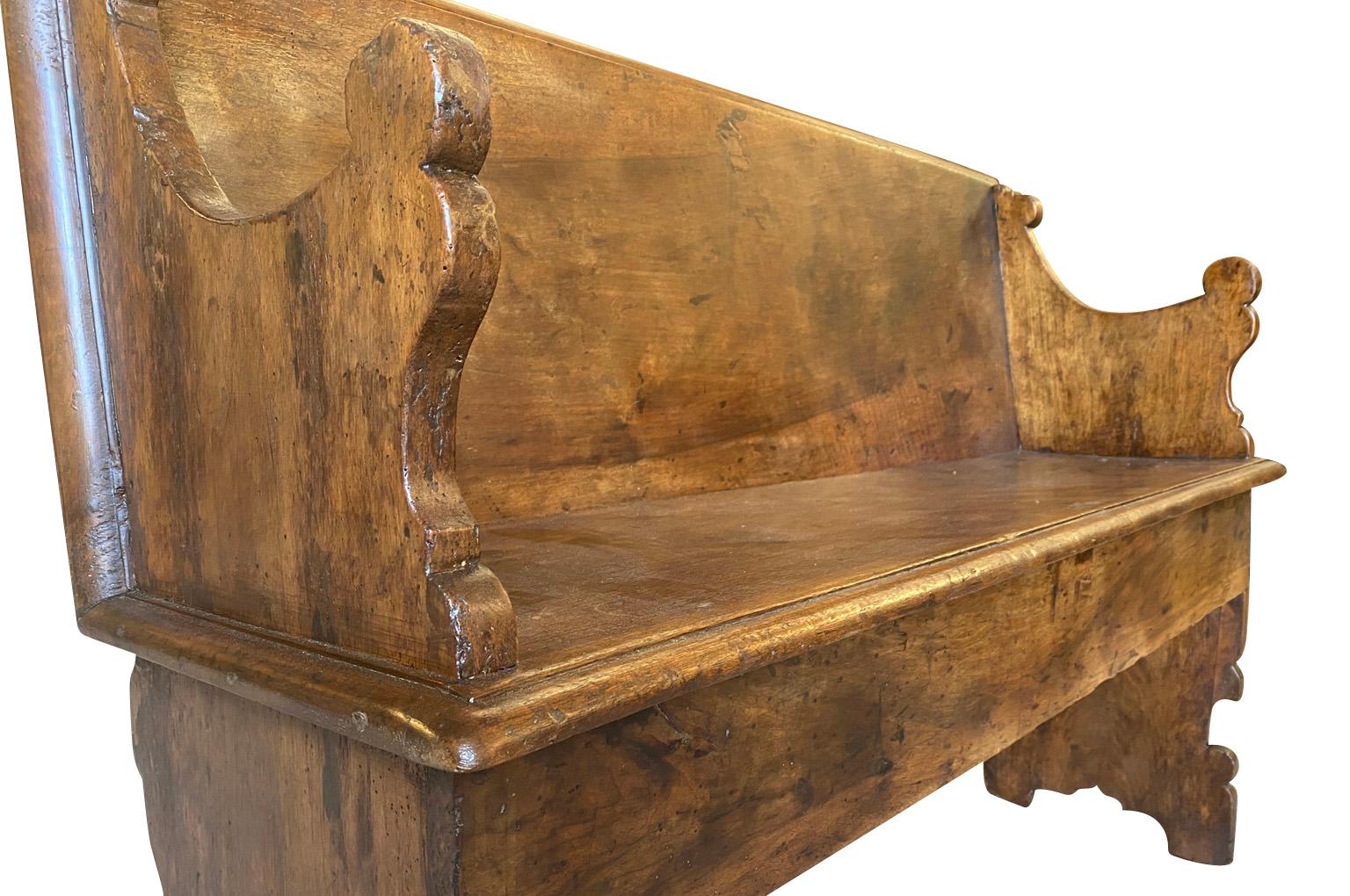 Pair of Italian 18th Century Benches For Sale 3