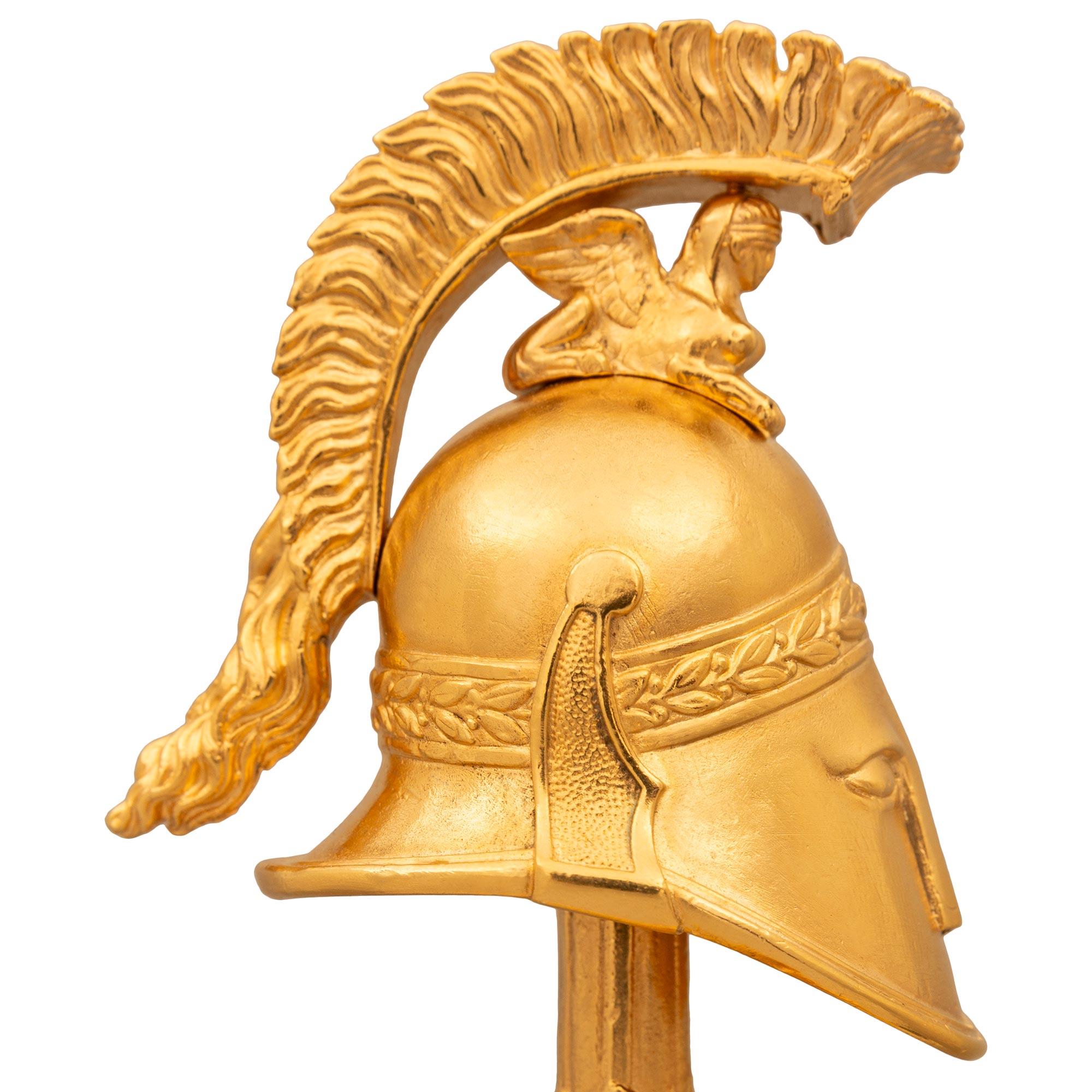 Similoro coppia di statue italiane del XVIII secolo del periodo del Grand Tour in marmo e Ormolu in vendita