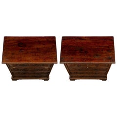 Pair of Italian 18th Century Louis XIV St. Walnut Chests/Side Tables
