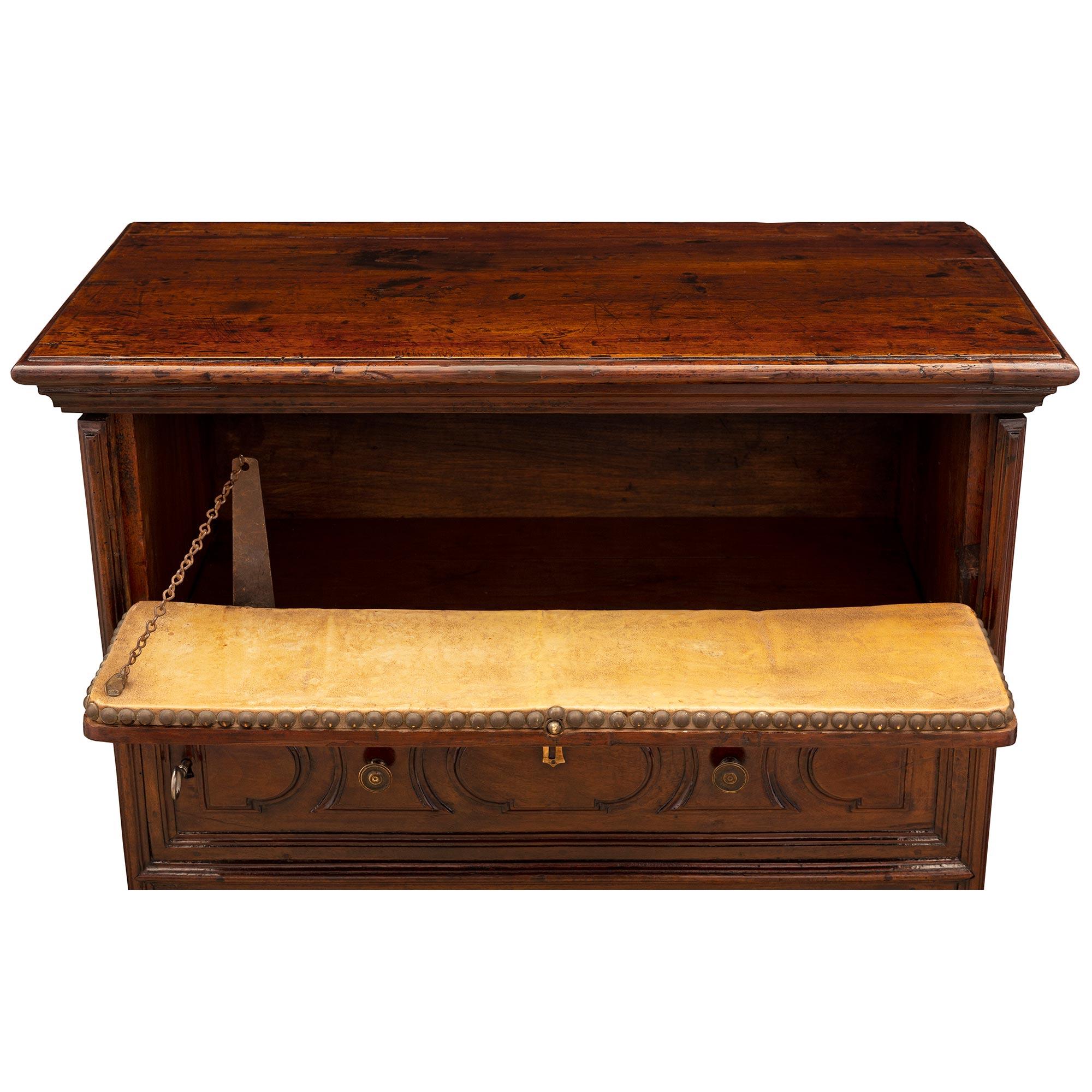 Pair of Italian 18th Century Louis XIV St. Walnut Chests/Side Tables For Sale 3