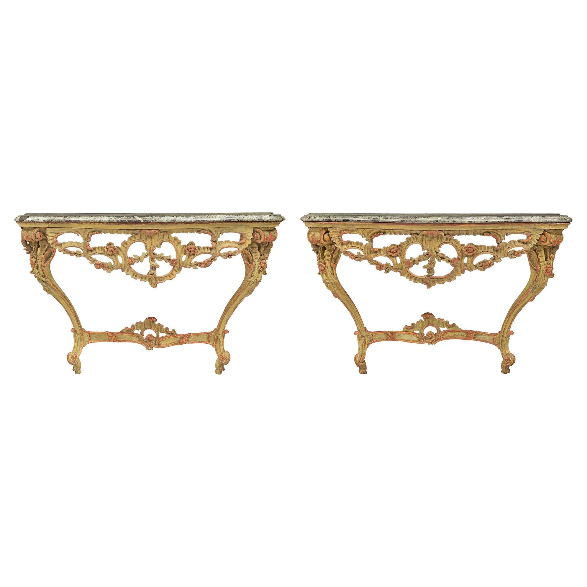 A pair of 18th Century Italian Wall Consoles For Sale at 1stDibs ...