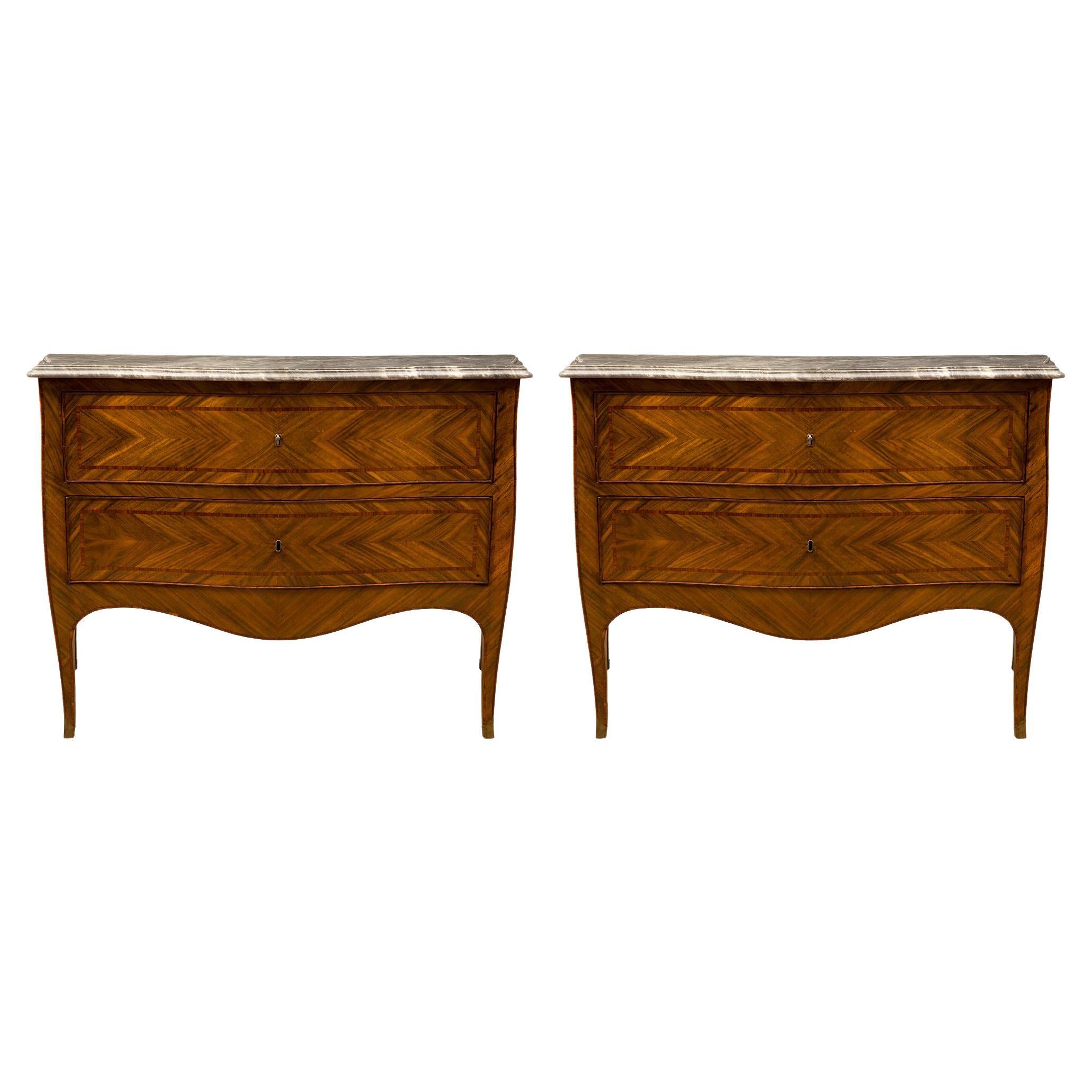 Pair of Italian 18th Century Louis XV St. Italian Chests For Sale