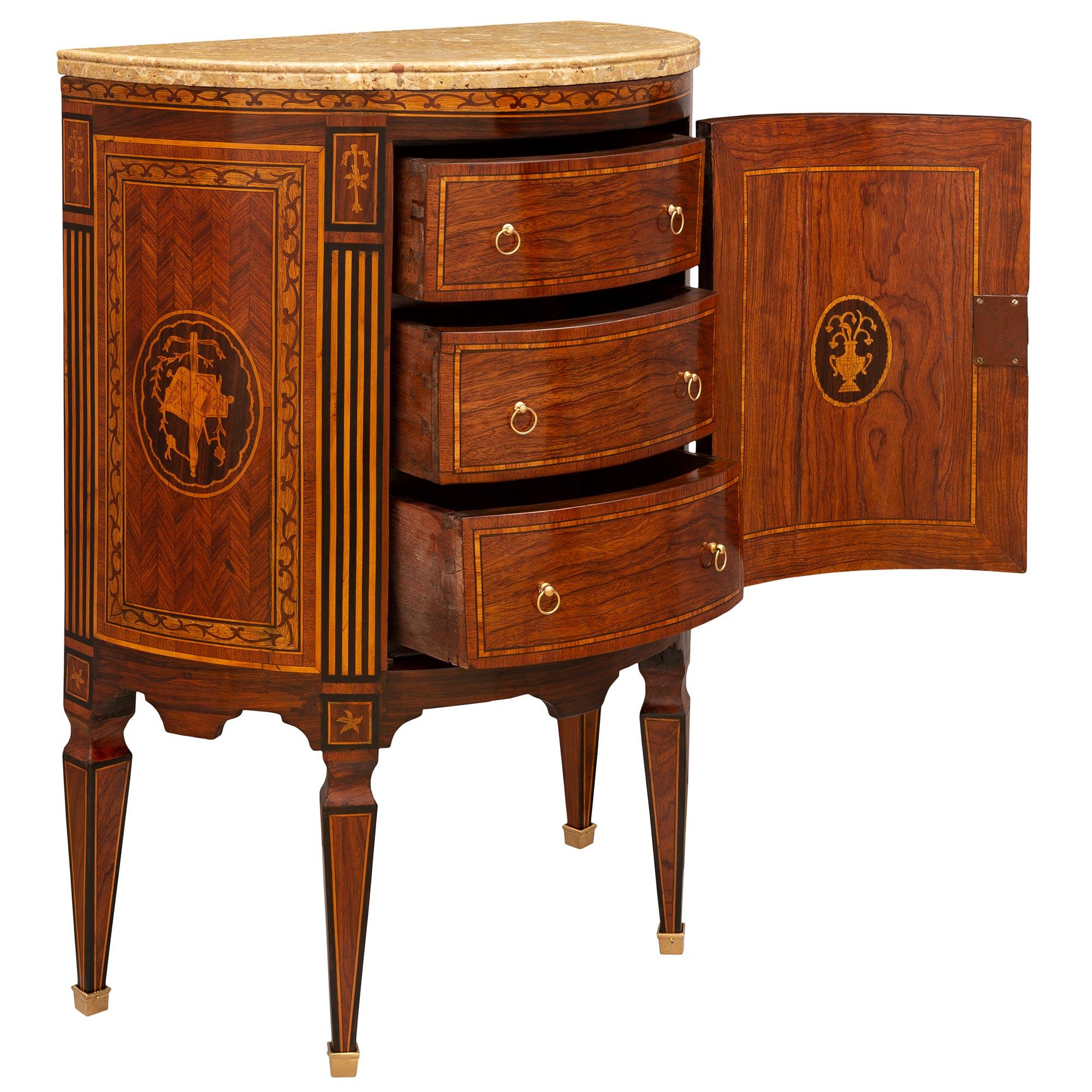 18th Century and Earlier Pair of Italian 18th Century Louis XVI Period Chests/Side Tables For Sale