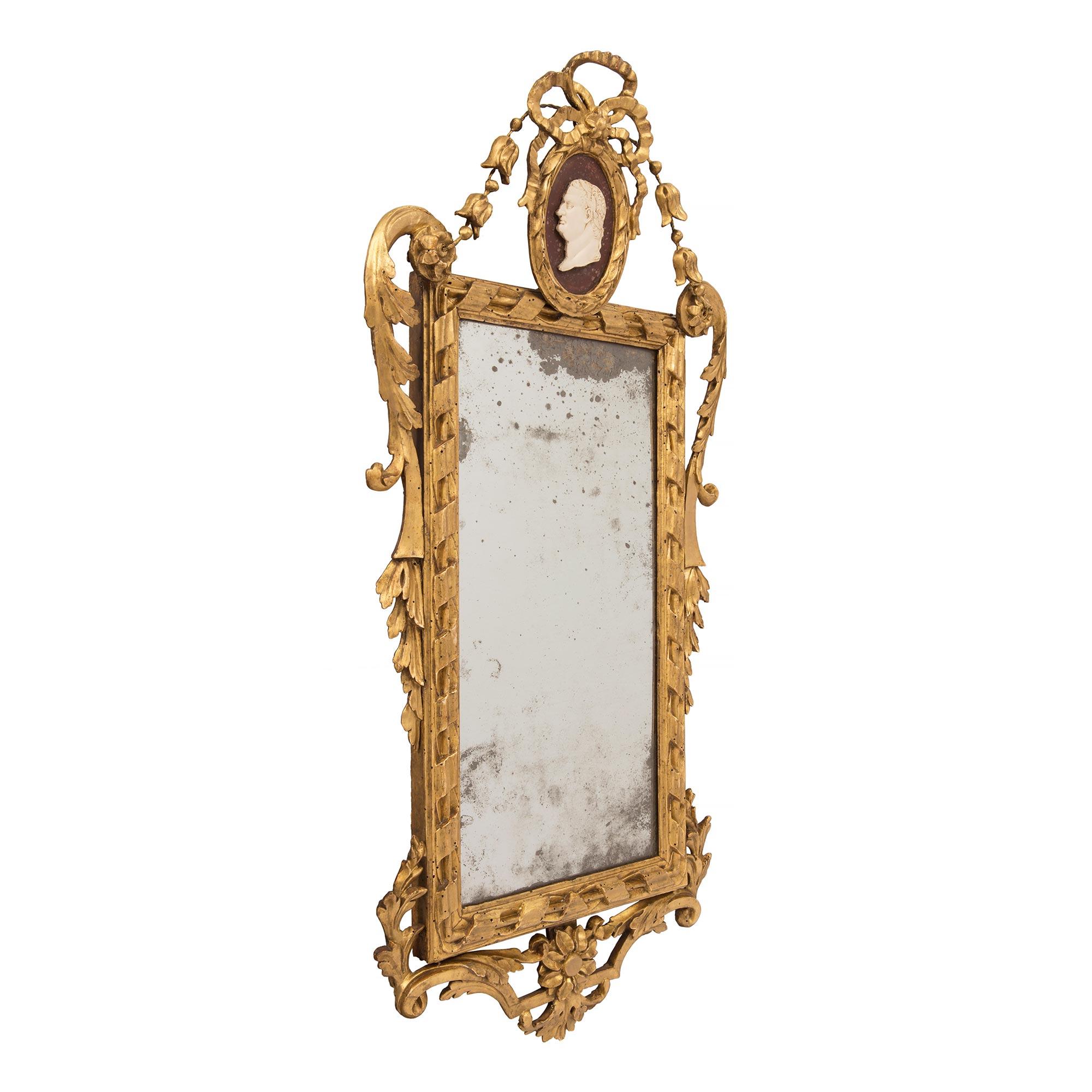 Pair of Italian 18th Century Louis XVI Period Mirrors In Good Condition For Sale In West Palm Beach, FL