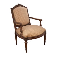 Pair of Italian 18th Century Louis XVI Period Walnut Armchairs