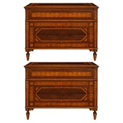 Paar italienische Kommoden aus Tulipwood und Kingwood im Stil Louis XVI des 18.