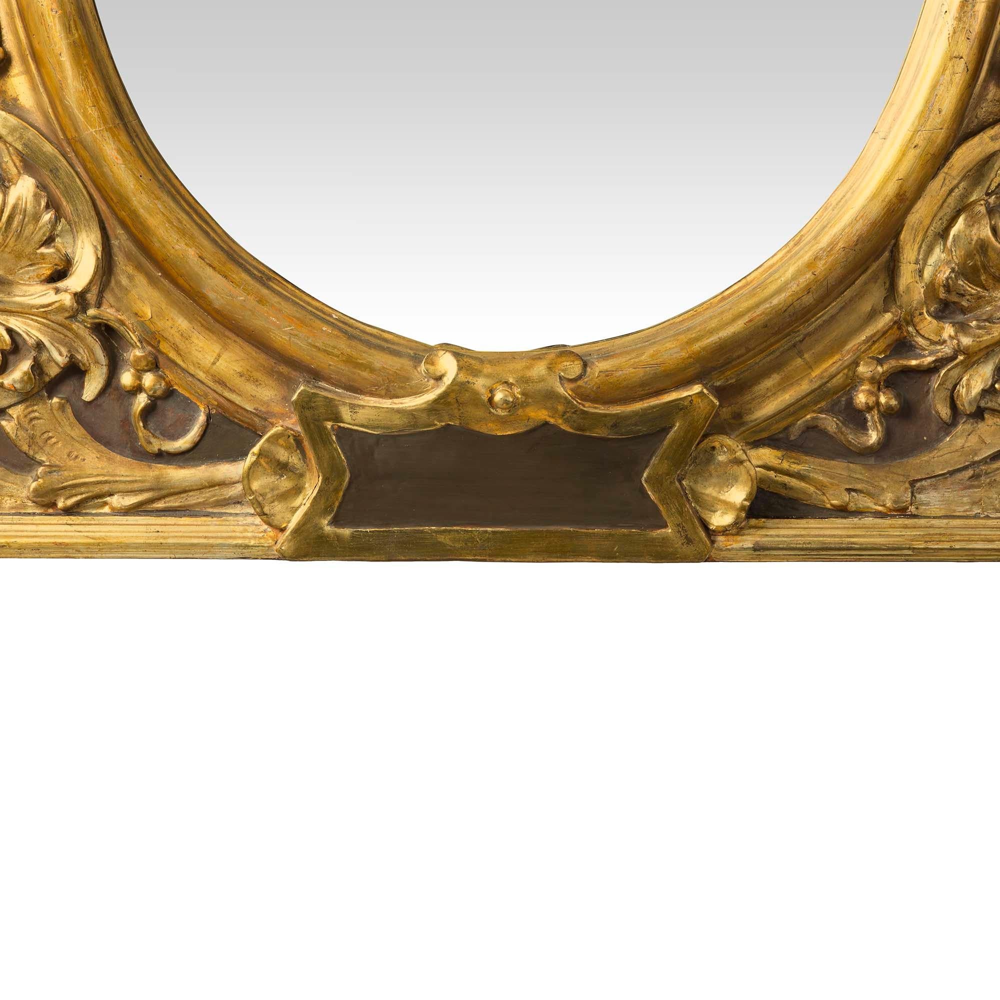 Pair of Italian 18th Century Mecca and Patinated Mirrors In Good Condition For Sale In West Palm Beach, FL
