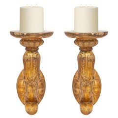 Pair of Italian 18th Century Mecca Bras Des Lumière Sconces