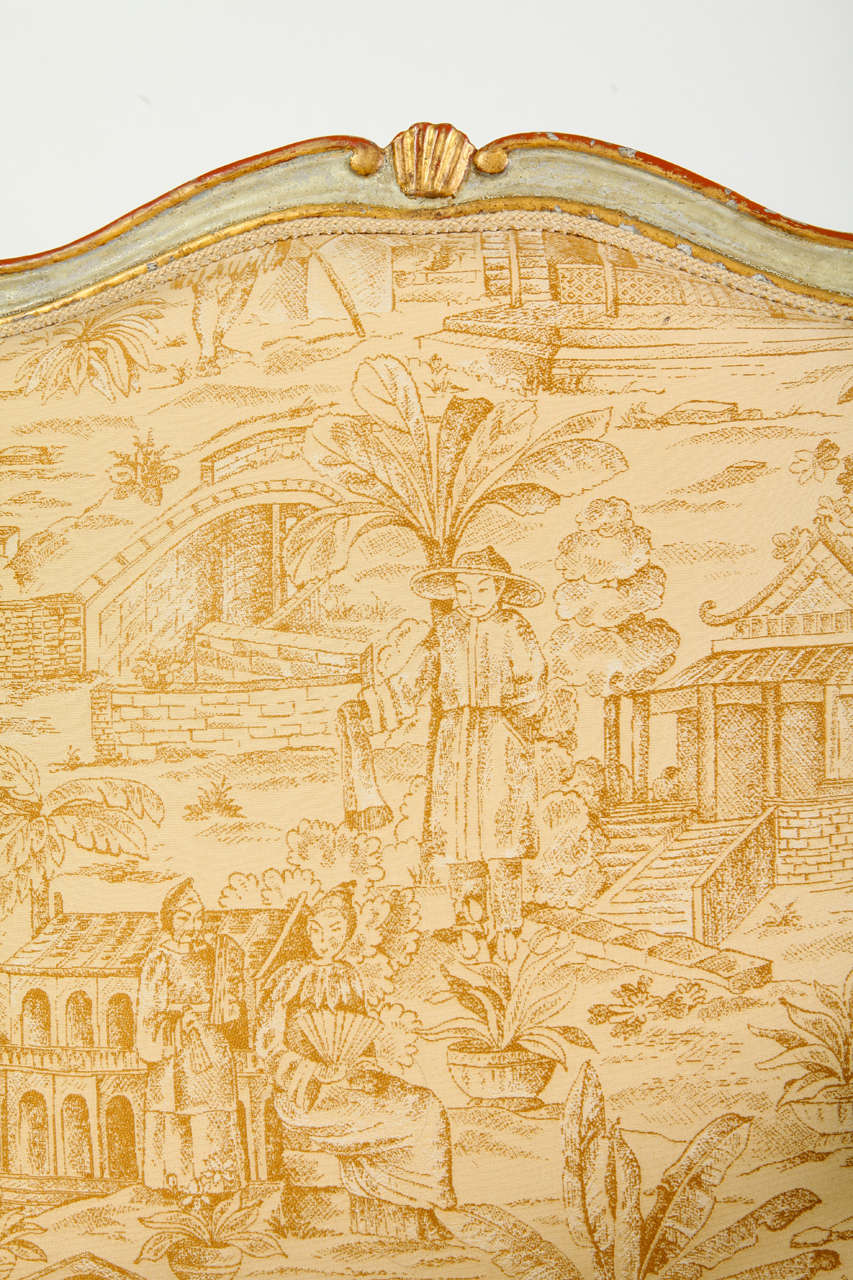 XVIIIe siècle et antérieur Paire de Fauteuils Italiens Peints du 18ème Siècle en vente