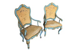 Pair of Italian 18th Century Regence Fauteuils, Armchairs