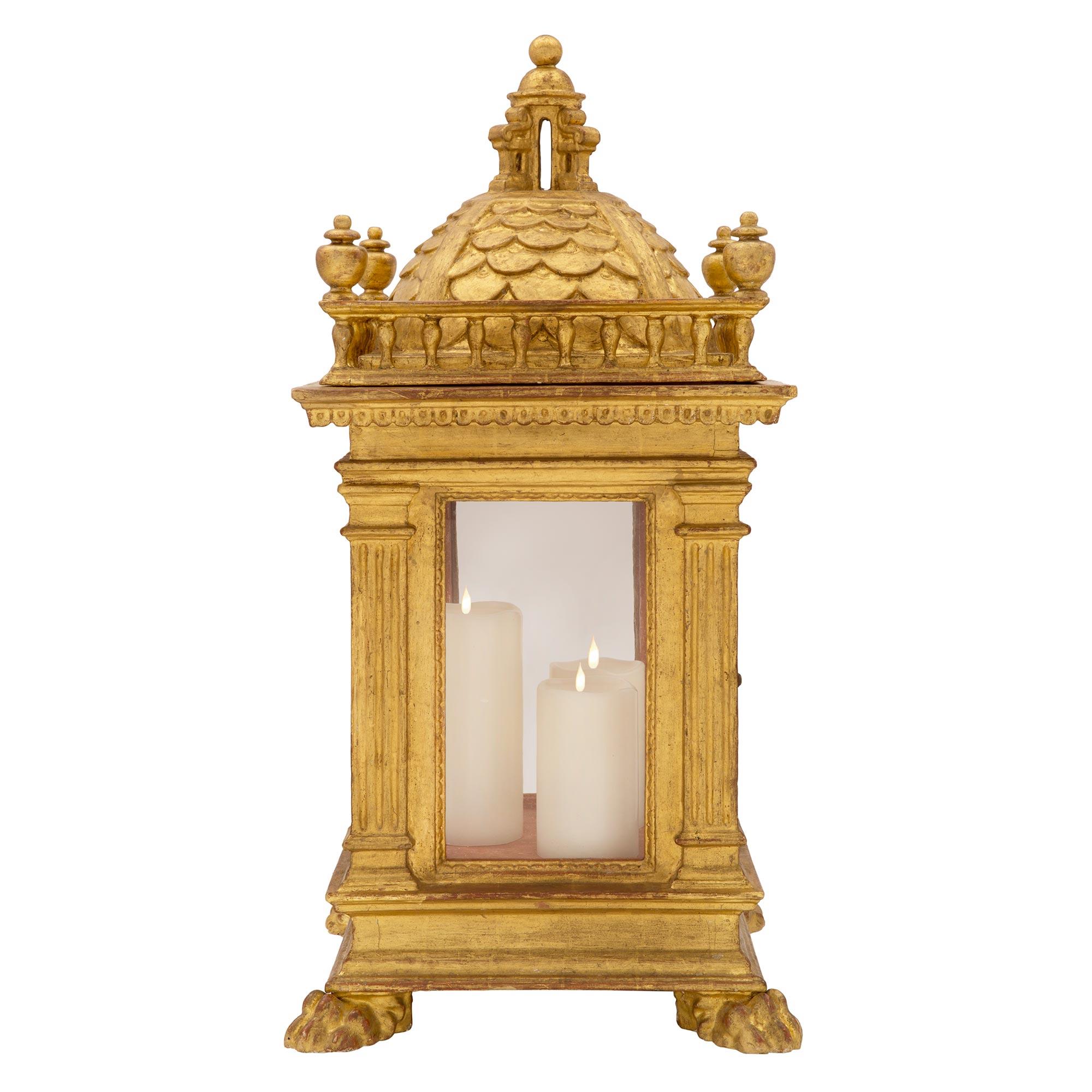 18th Century and Earlier Pair of Italian 18th Century Tuscan St. Giltwood Lanterns, circa 1750 For Sale