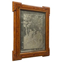 Paar italienische venezianische geätzte Spiegel aus dem 18. Jahrhundert mit Originalrahmen