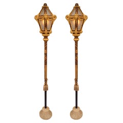 Coppia di lampade da terra veneziane italiane del XVIII secolo
