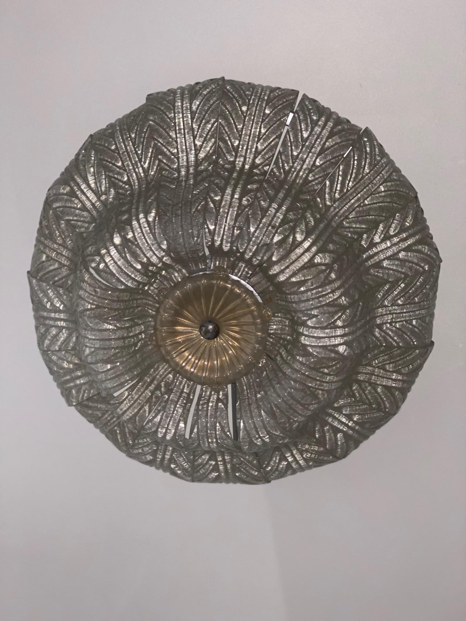  Italian, 1930s Ceiling Light by Venini In Good Condition For Sale In London, GB