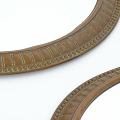 Pair of Italian 1940s Hammered Copper Round Wall Mirrors