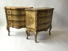 Pair of Italian 1950s Florentine Commodes