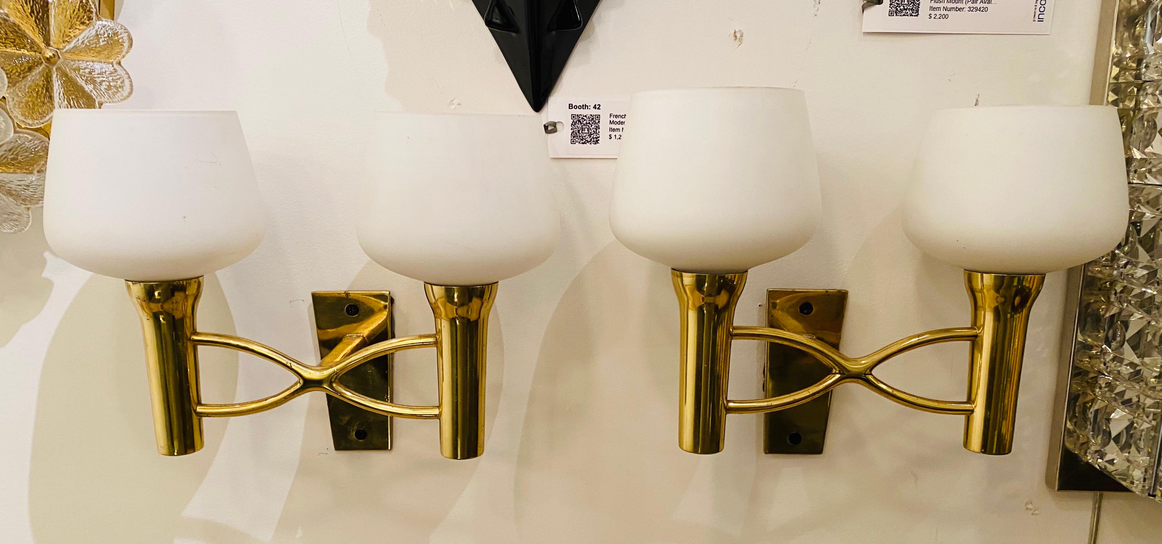 Pair of Italian 1950s Mid Century Wall Lights 1