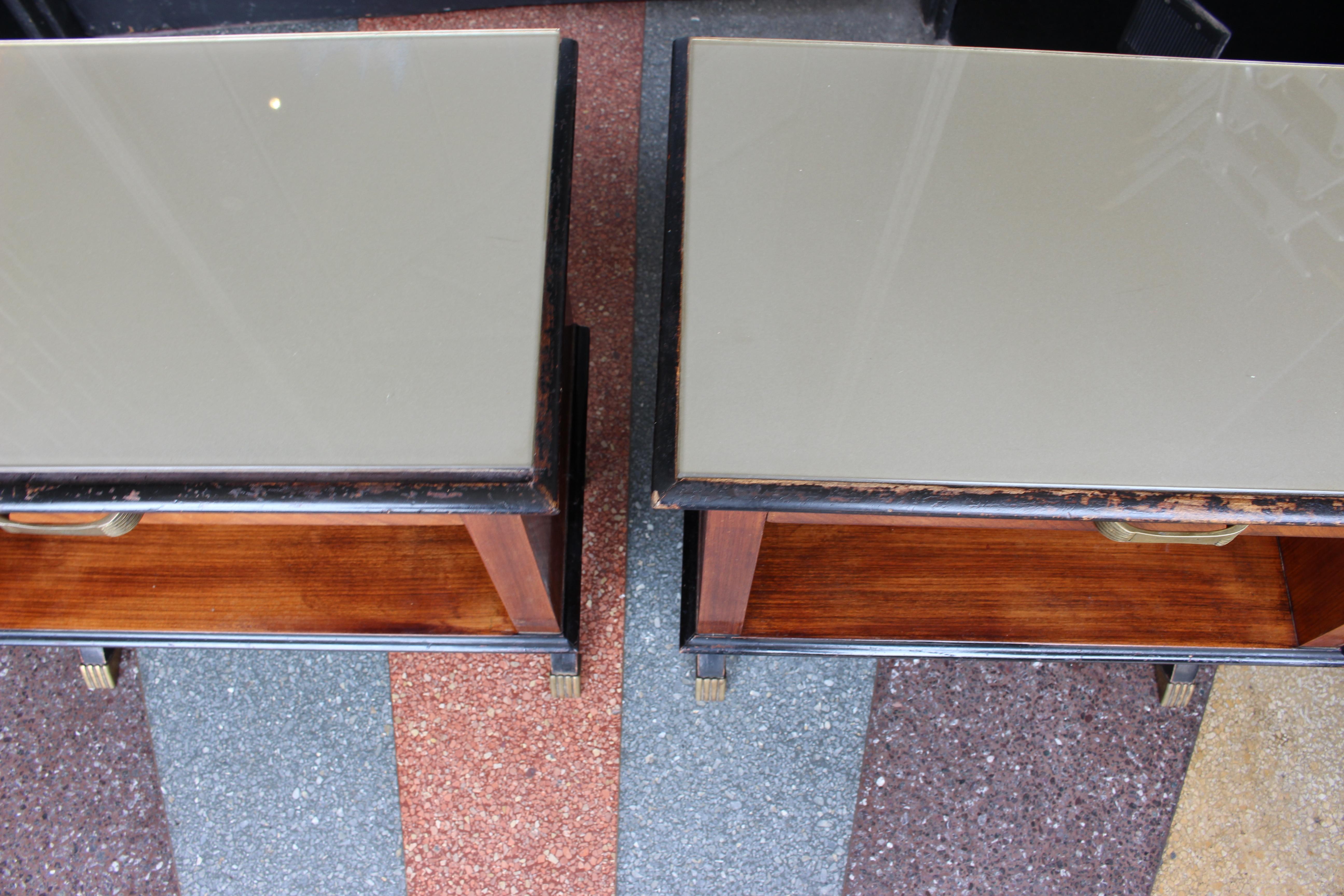 Mid-20th Century Pair of Italian 1950s Side Tables For Sale