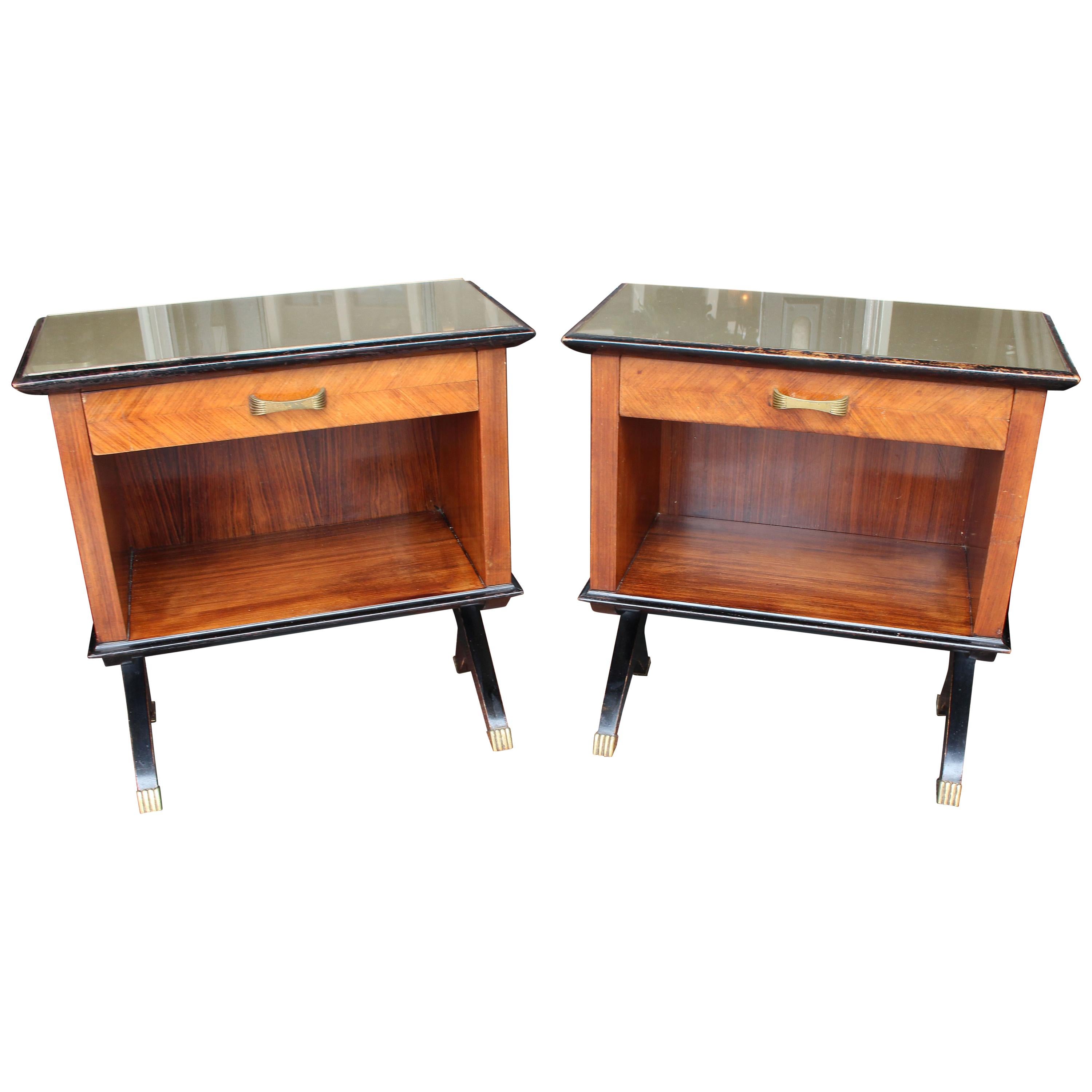Pair of Italian 1950s Side Tables For Sale