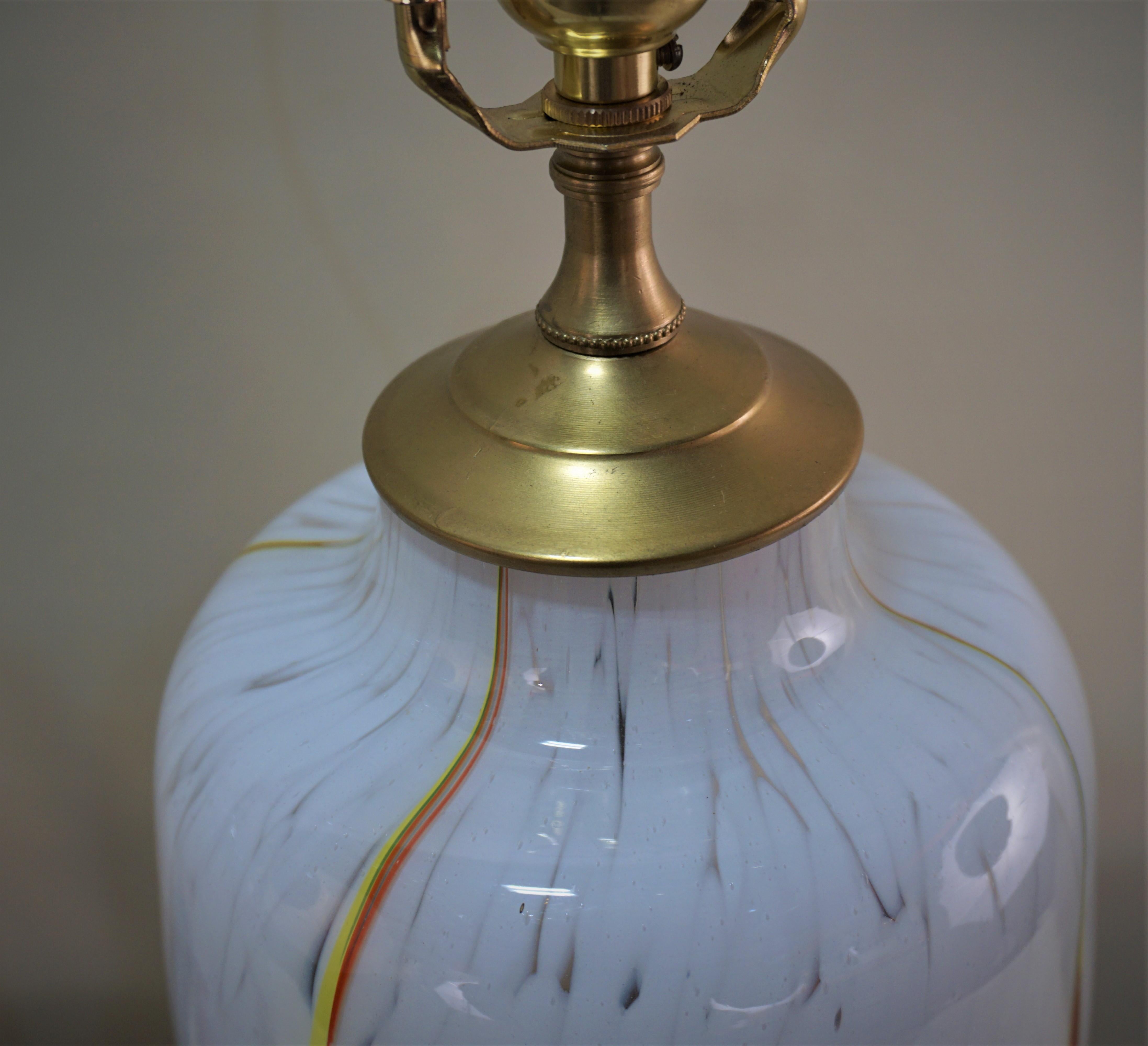 Pair of Italian 1960s Blown Glass Table Lamp 5