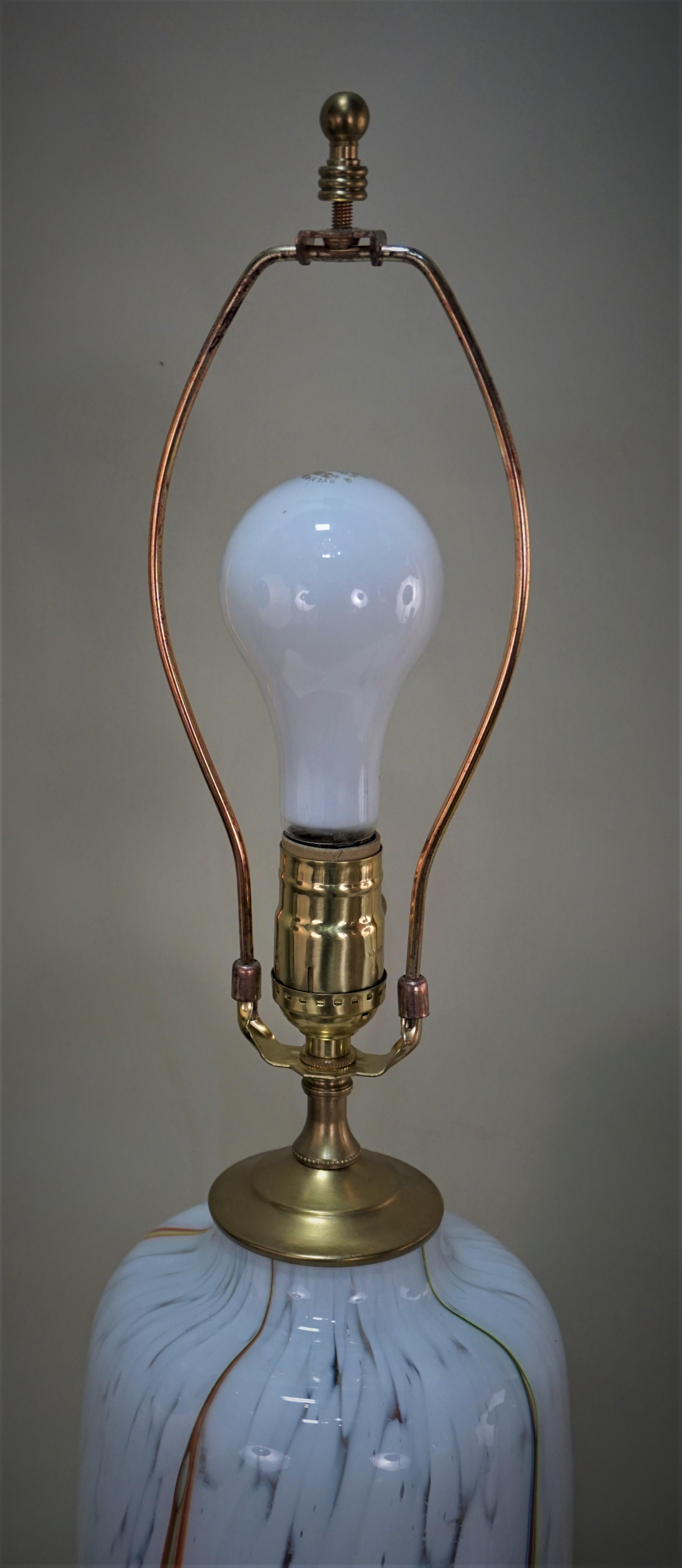 Pair of Italian 1960s Blown Glass Table Lamp 6