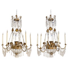 Coppia di lampadari decorativi italiani degli anni '60