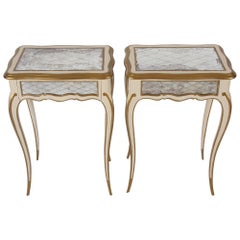 Pair of Italian 1960s Painted and Gilt Side Tables