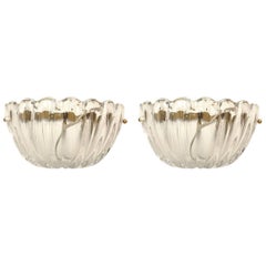 Pair of Italian Mid-Century Murano Sommerso Glass Wall Sconces
