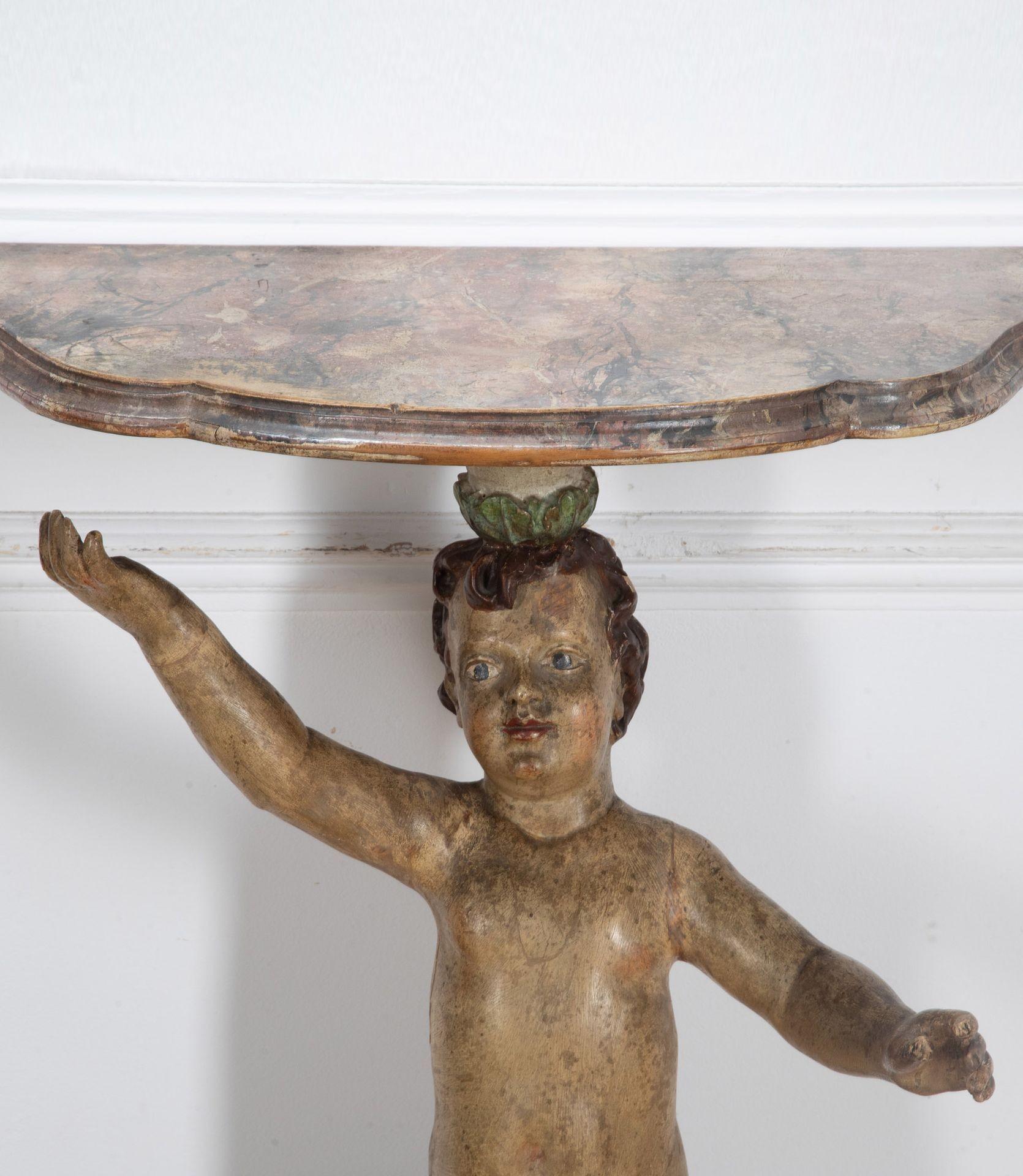 Pair of Italian 19th Century Cherub Console Tables In Good Condition For Sale In Gloucestershire, GB