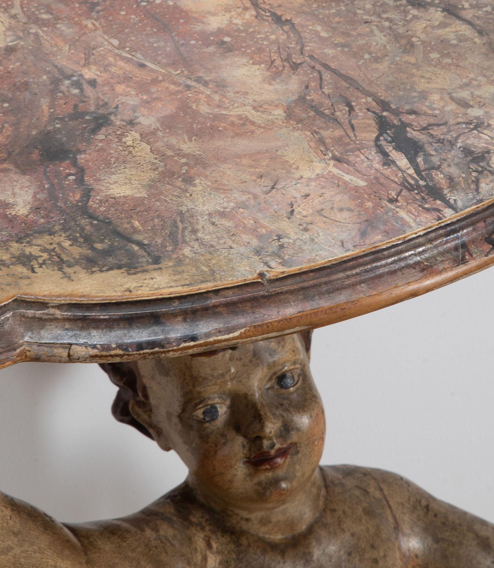Pair of Italian 19th Century Cherub Console Tables For Sale 4