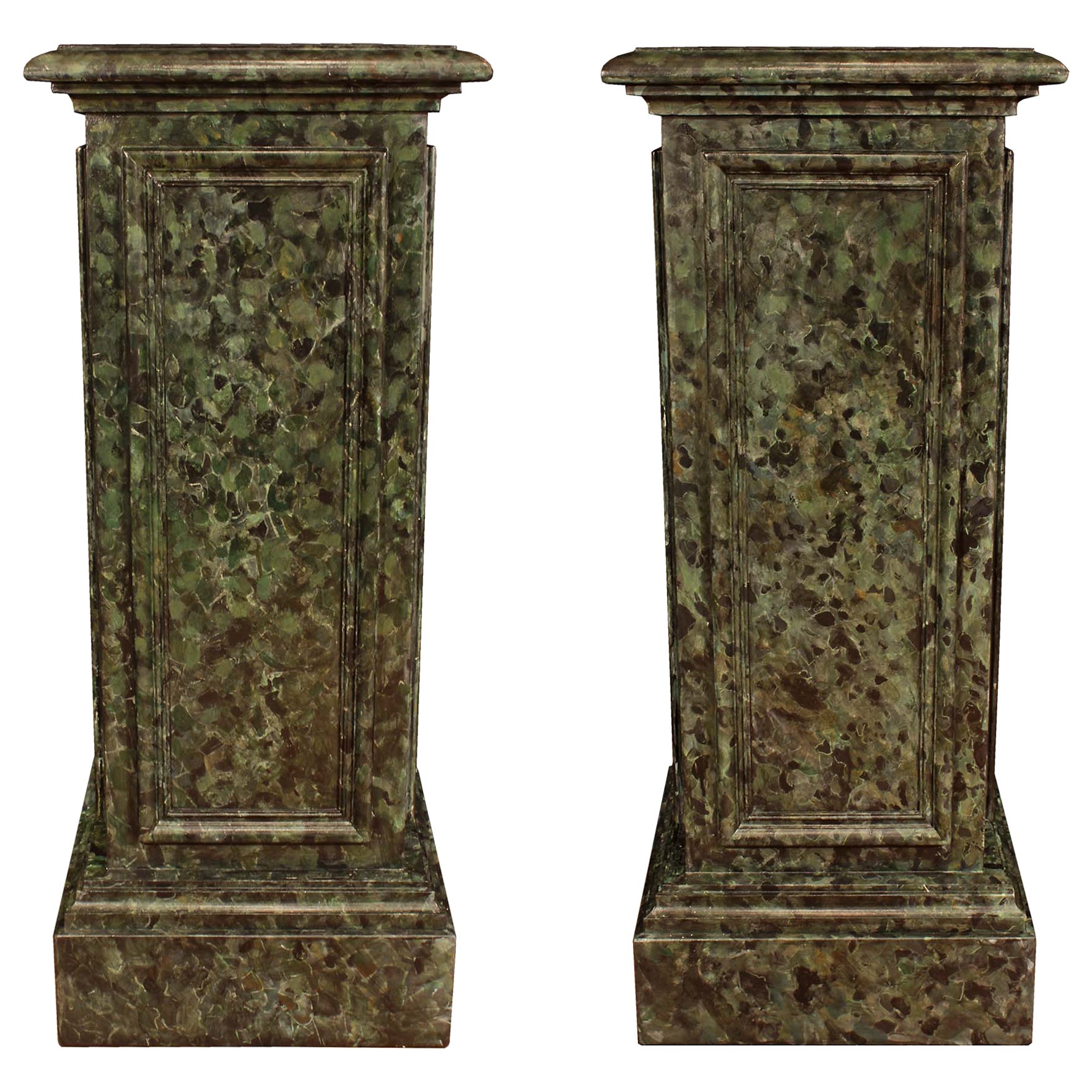 Coppia di colonne classiche italiane dell'Ottocento
