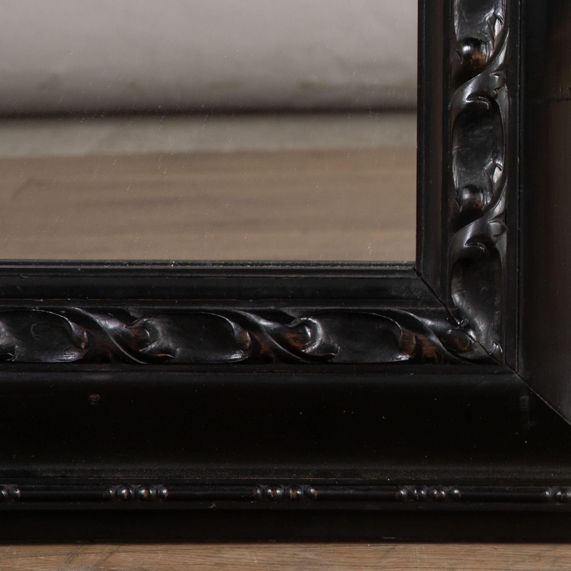 Pair of Italian, 19th Century, Ebonized Mirrors In Good Condition For Sale In Gloucestershire, GB