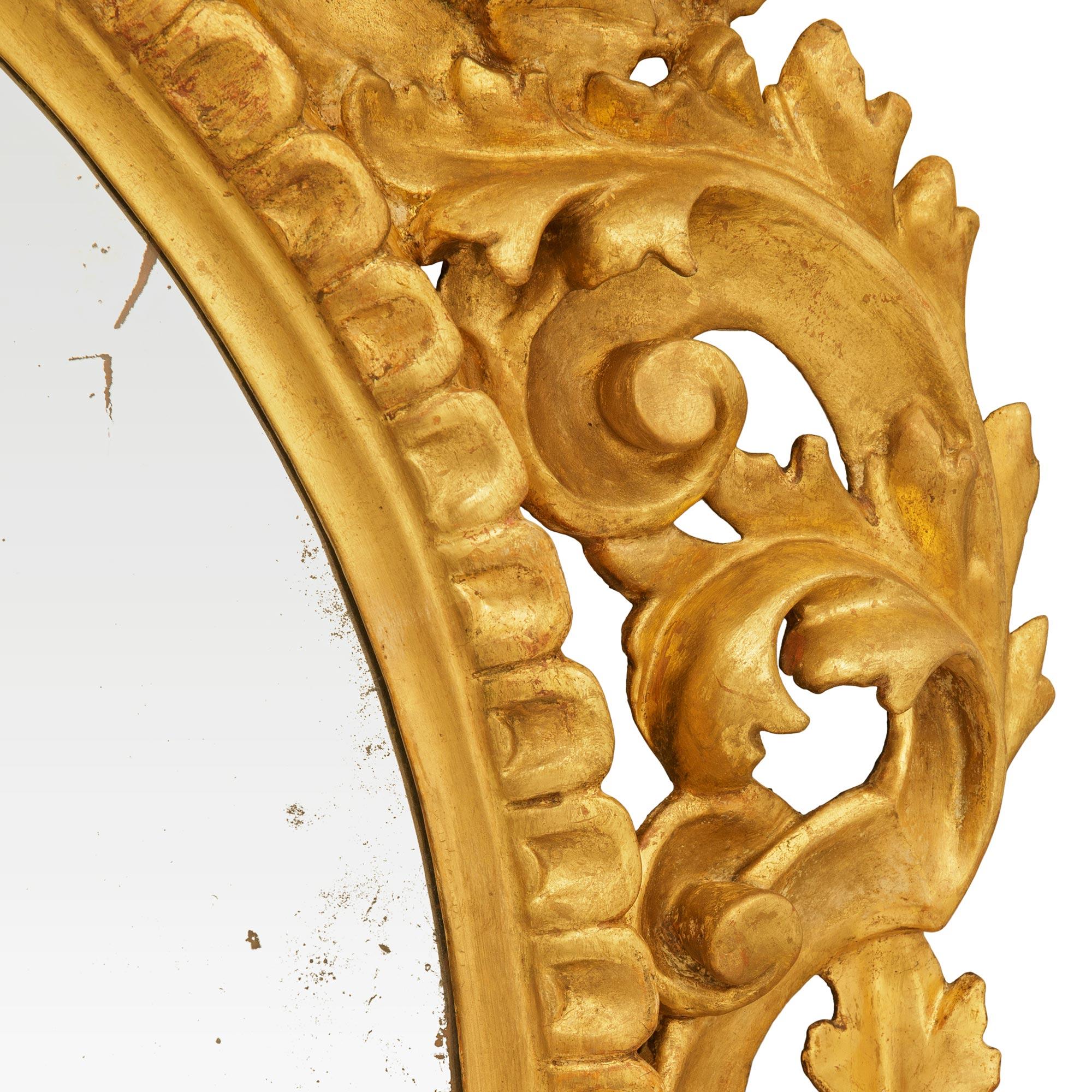 Specchio coppia di specchi in legno dorato di st. Florentine del XIX secolo in vendita