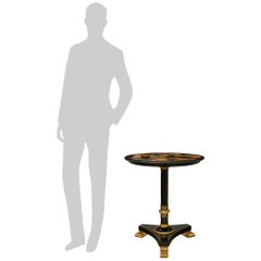 pair of Italian 19th century Fruitwood, Giltwood and Marble side tables