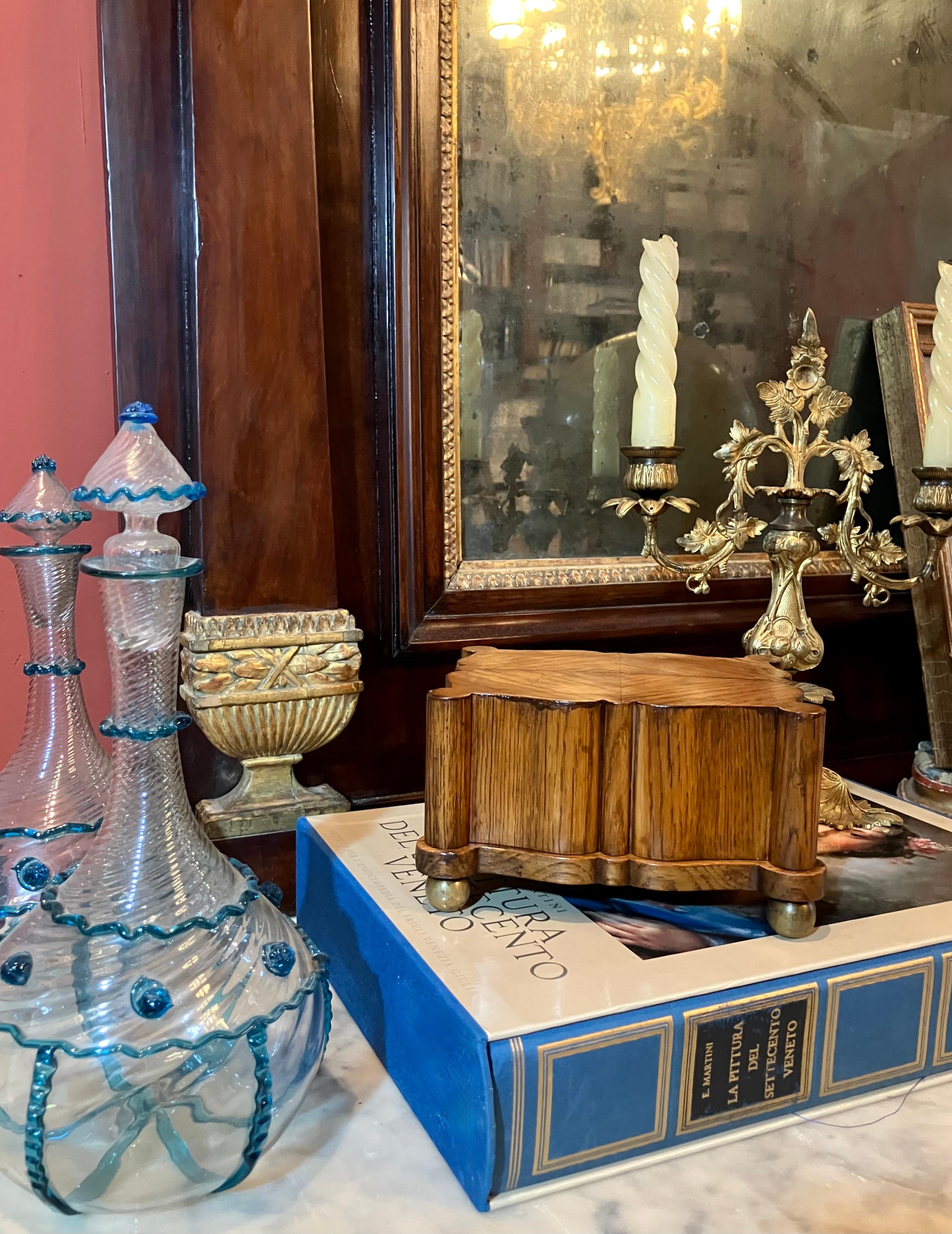 Pair of Italian 19th Century Gilt Bronze Two-Light Candelabra Organic Pattern For Sale 1