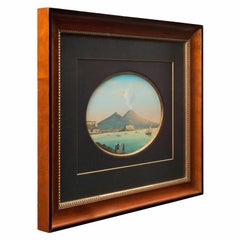 Pair of Italian 19th Century Gouaches Depicting Scenes of Naples, Italy