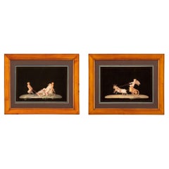 Pair of Italian 19th Century Gouaches, in the Manner of Michelangelo Maestri