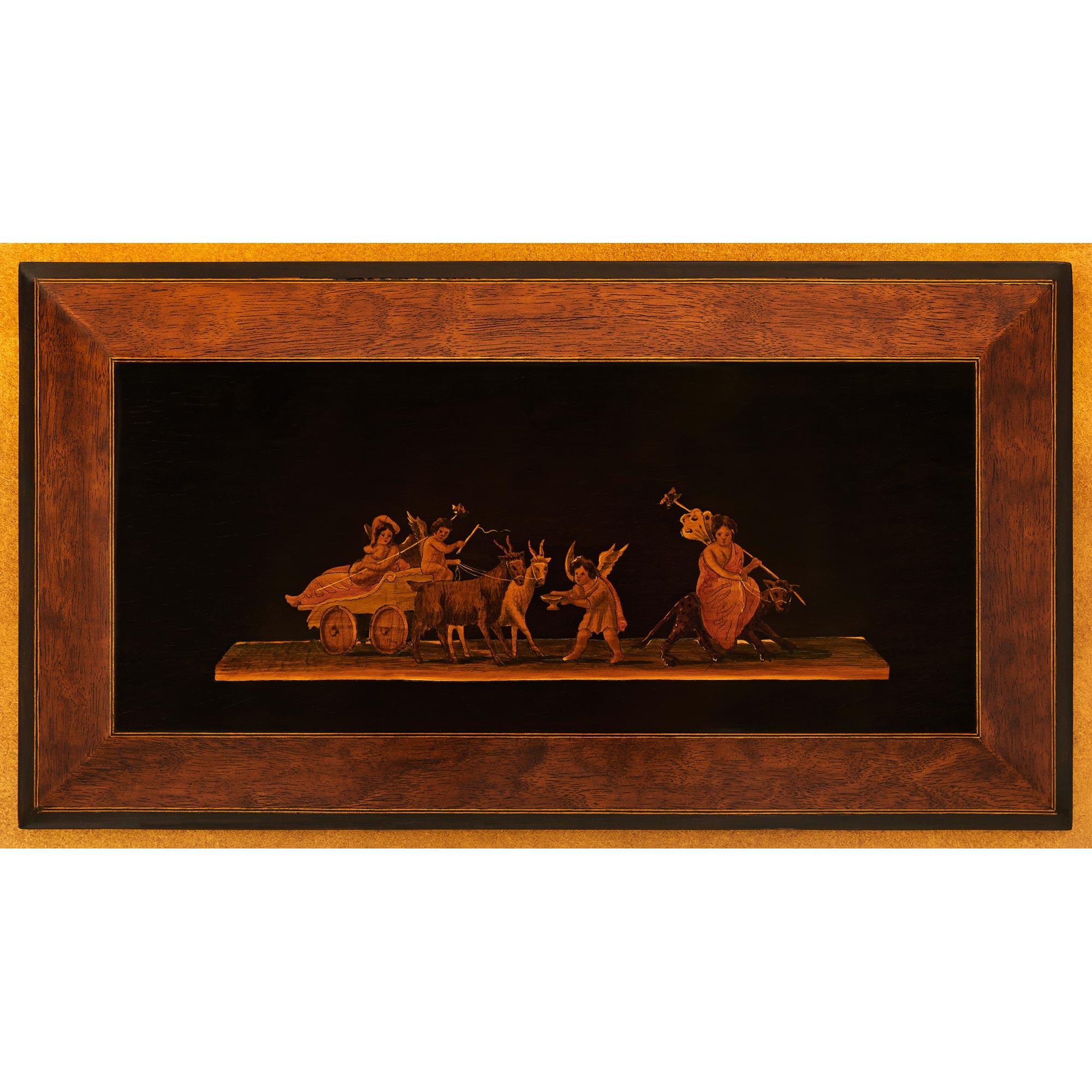 Paar italienische Plaketten aus Giltholz und Holz aus der Grand-Tour-Periode des 19. (19. Jahrhundert) im Angebot