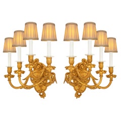 Paar italienische Kronleuchter aus Giltwood im Stil Louis XV des 19.