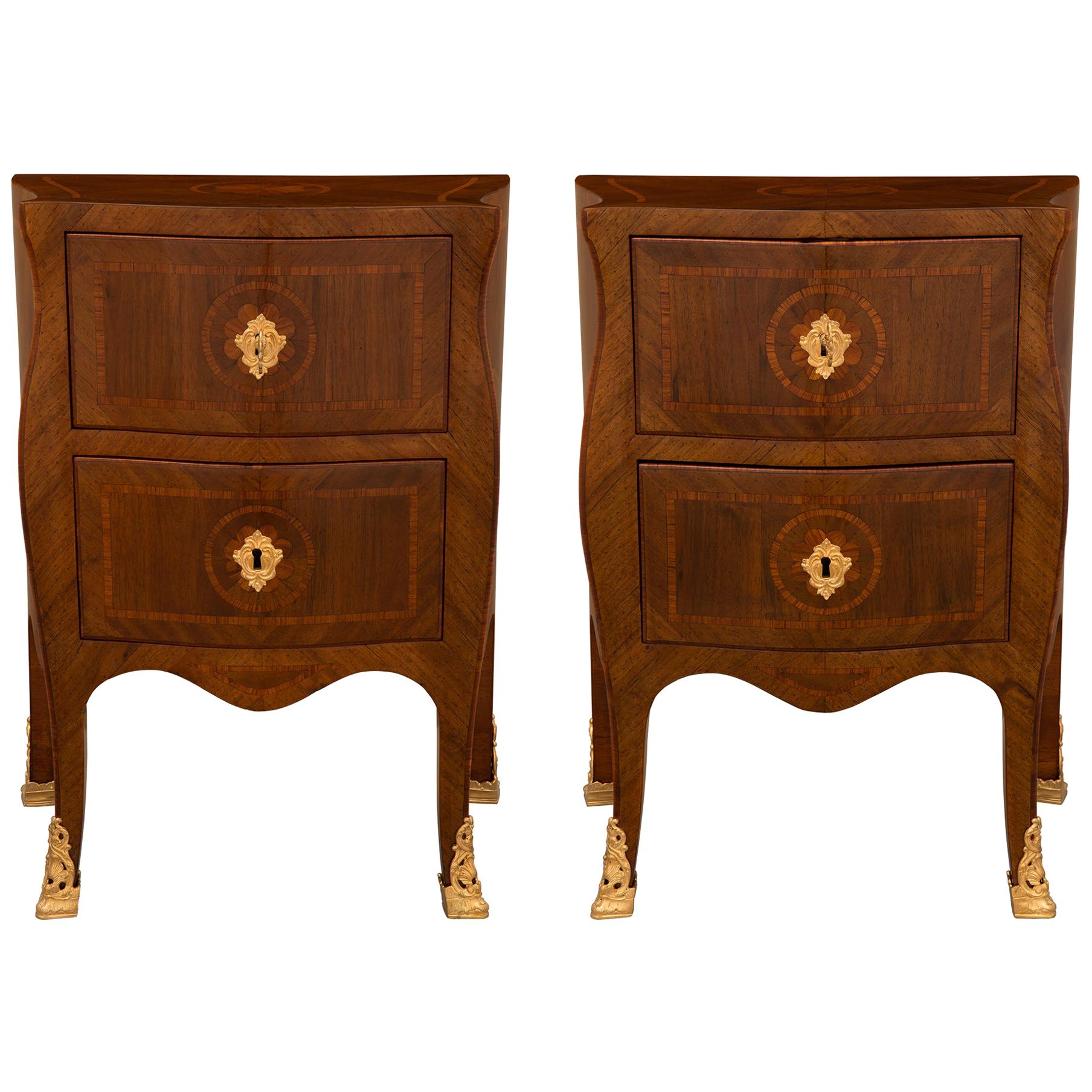 Pair of Italian 19th Century Louis XV Style Genovese Commodes