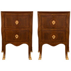 Pair of Italian 19th Century Louis XV Style Genovese Commodes