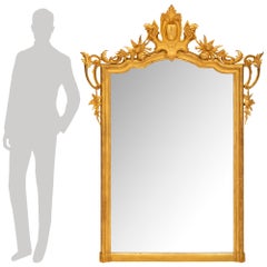 Pair of Italian 19th Century Louis XV Style Giltwood Mirrors