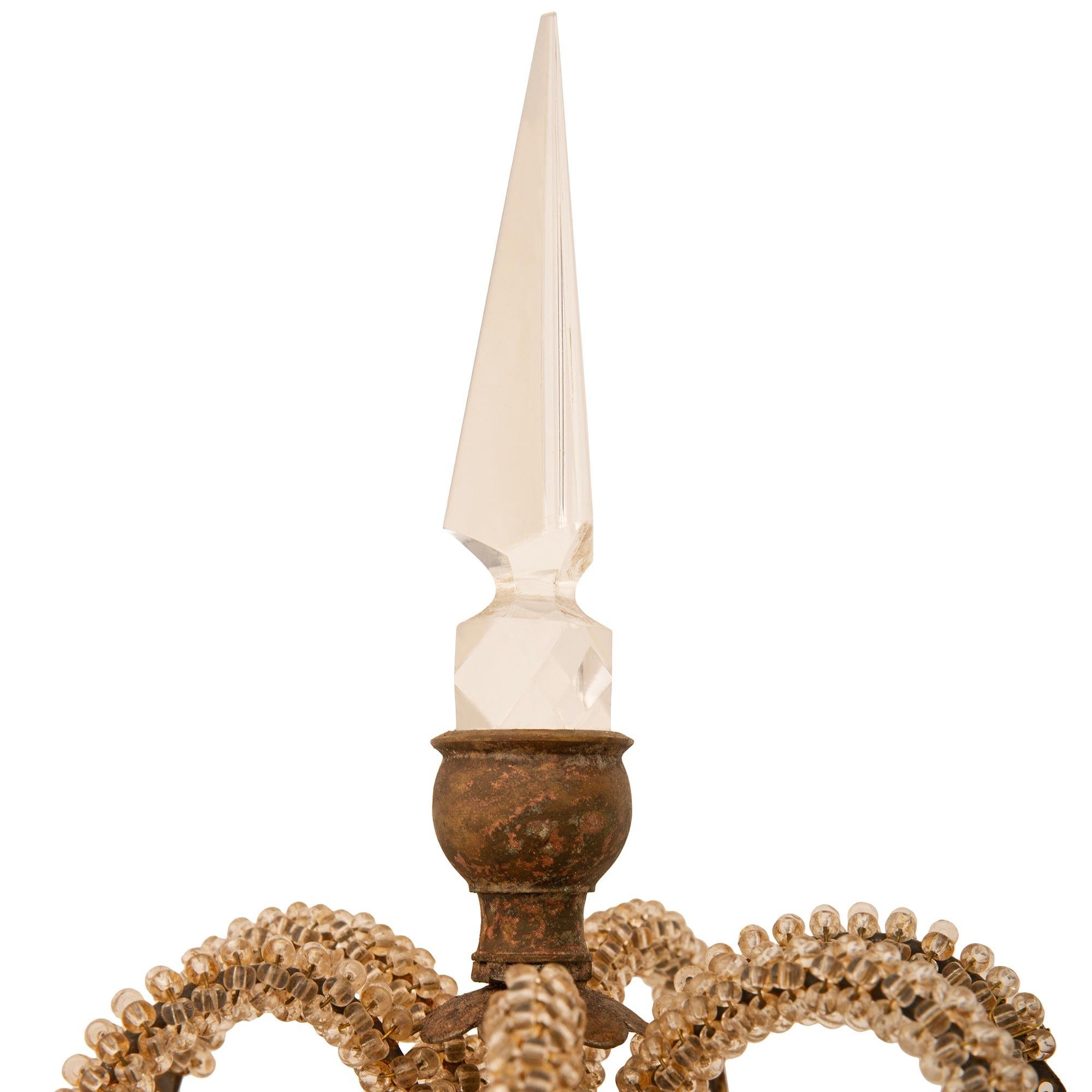 Paire de candélabres italiens Louis XVI du 19ème siècle Bon état - En vente à West Palm Beach, FL