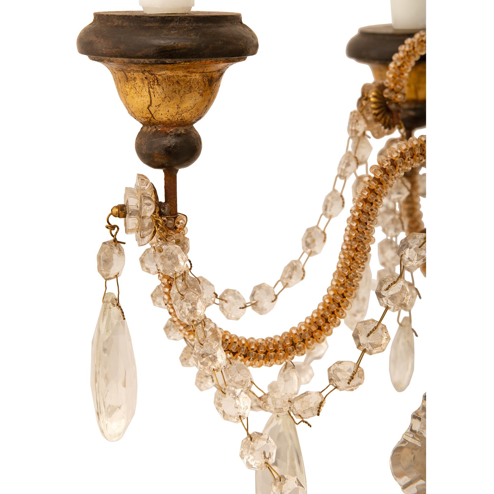 XIXe siècle Paire de candélabres italiens Louis XVI du 19ème siècle en vente