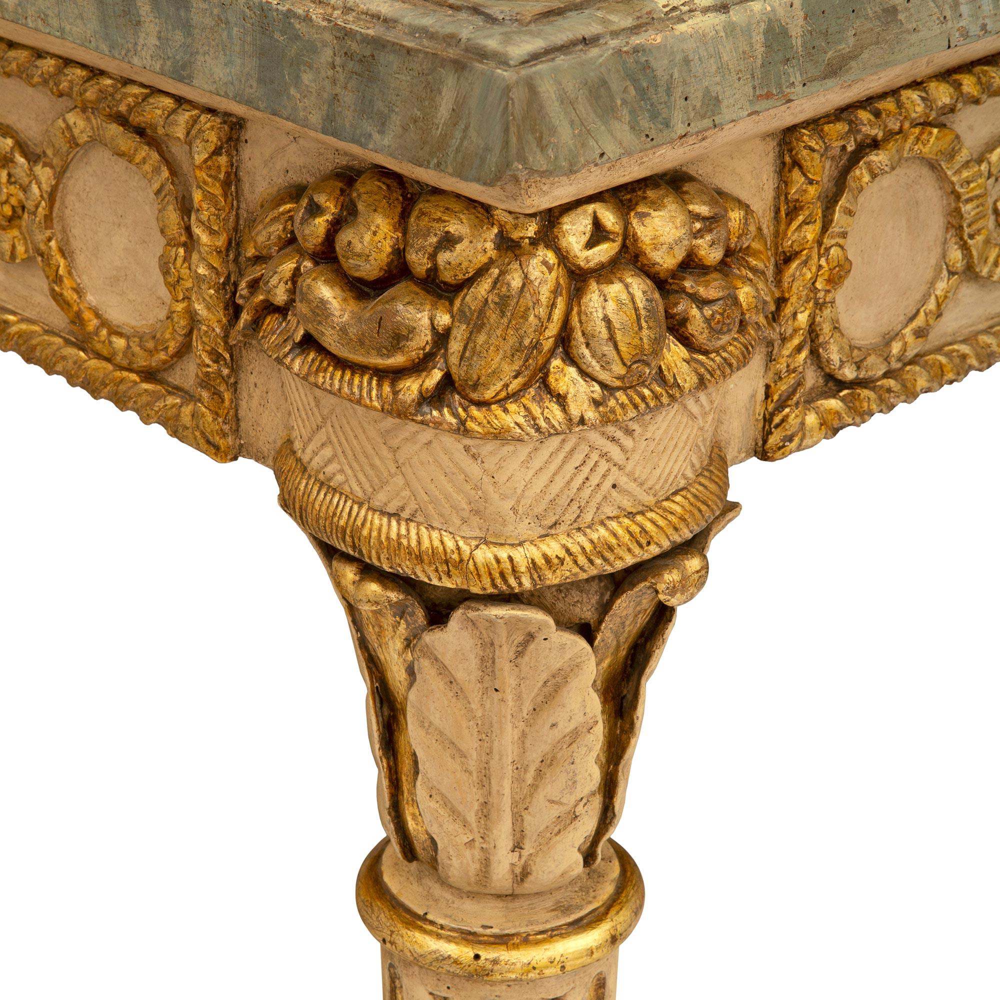 Pair of Italian 19th Century Louis XVI St. Console Tables For Sale 2