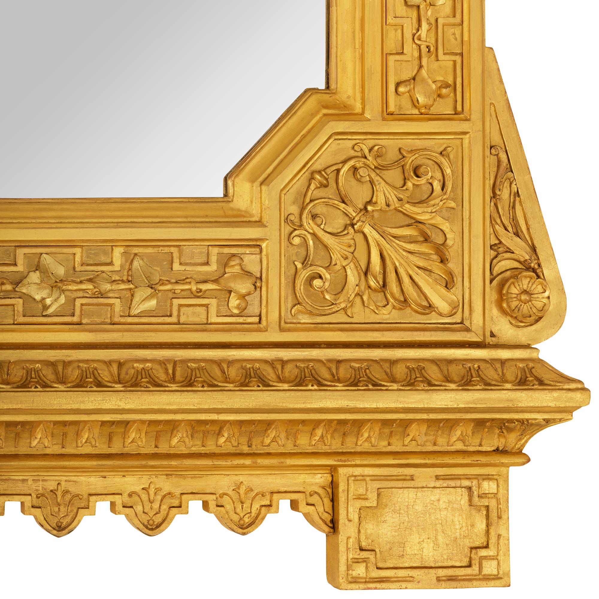 Paar italienische Spiegel aus Giltwood im Stil Louis XVI des 19. im Angebot 2