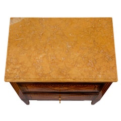 Pair of Italian 19th Century Louis XVI St. Kingwood and Sienna Marble Commodes