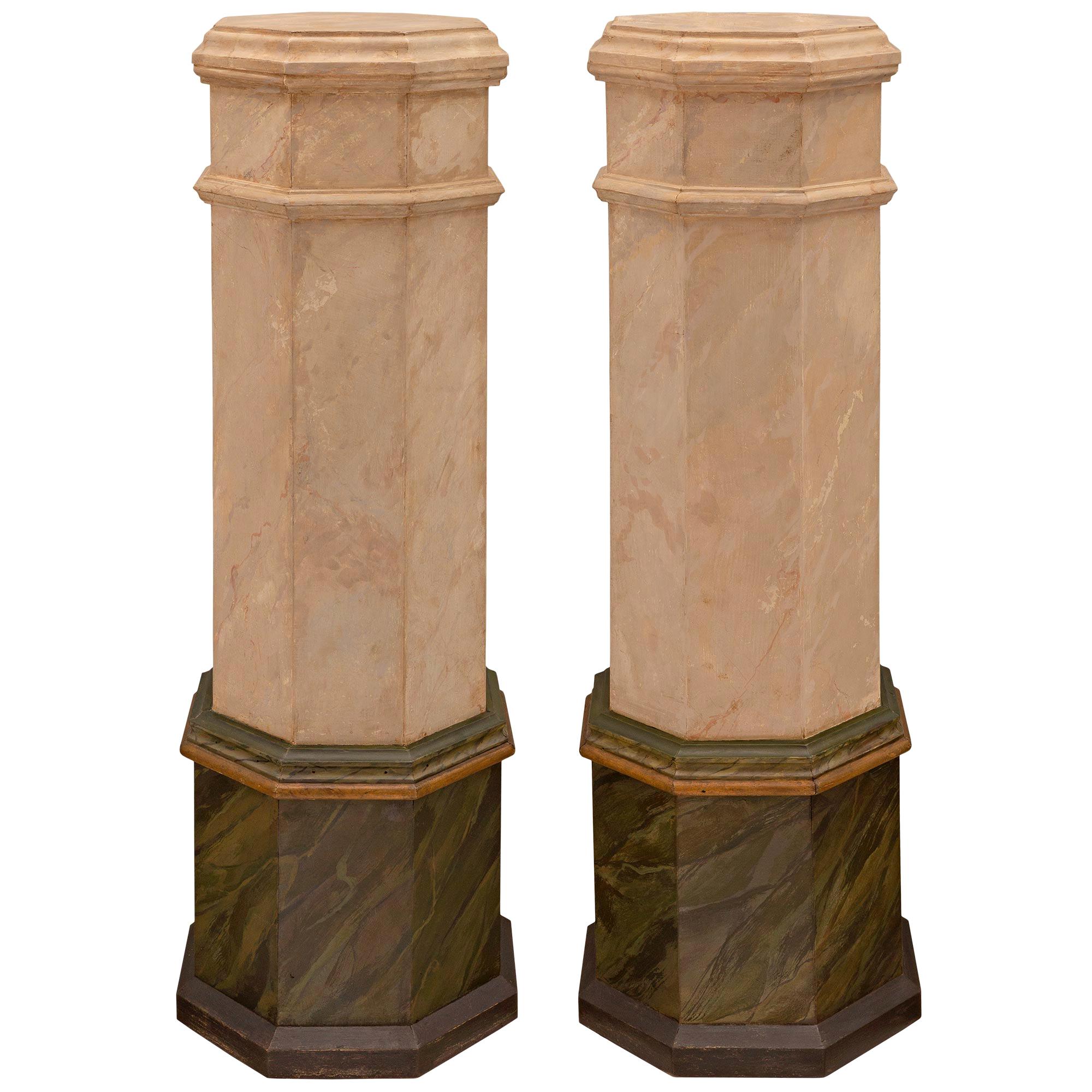 Pair Of Pedestal Columns 395 For Sale on 1stDibs