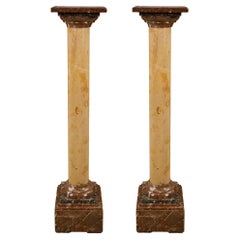 Antique Pair of Italian 19th Century Louis XVI Style Columns