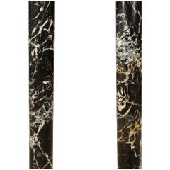 Pair Of Italian 19th Century Marble Pedestal Columns